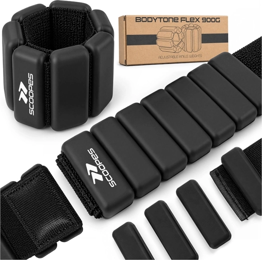 Verstelbare gewichten BodyTone Flex 2 × 0,9 kg zwart