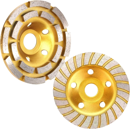 Set diamant-komslijpschijven voor het slijpen van beton 125 mm (2 stuks)