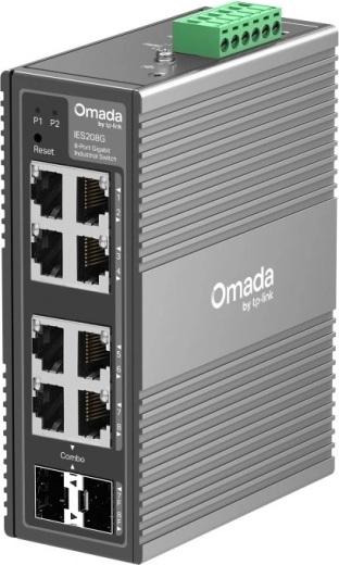 Industriële gigabitswitch OMADA IES208G, 8-poorts