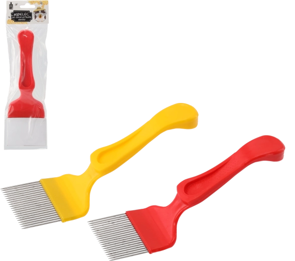 Ontzegelvork voor honing van roestvrij staal 20,4 × 7 cm met kunststof handvat