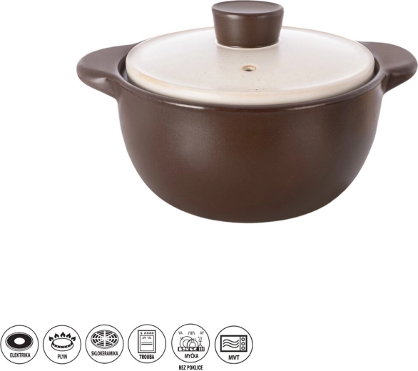 Keramische ovenbestendige kookpot 3,1 l met deksel