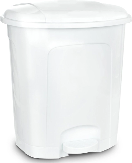 Plastic pedaalemmer 50 l wit