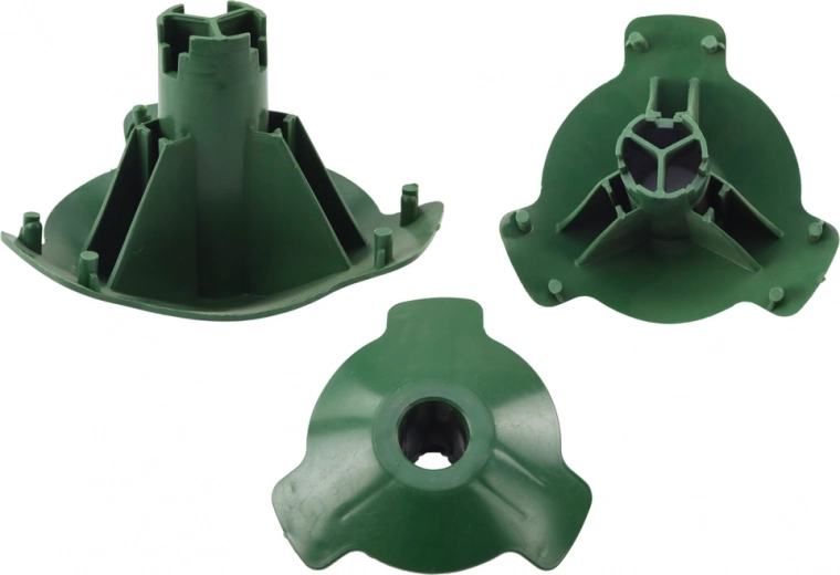 Behuizing voor bevestiging van 3 poten van een standaard voor een kerstboom