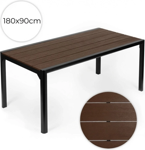 Tuintafel MultiGarden 180 × 90 cm, bruin, voor 6–8 personen