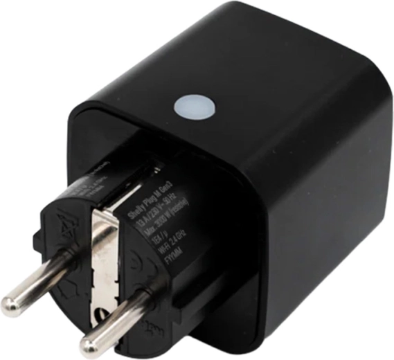slimme stekker shelly plug m gen3 matter 13a, zwart