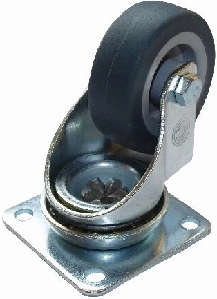 Zwenkwielen voor meubels 50 mm van rubber (4 stuks)