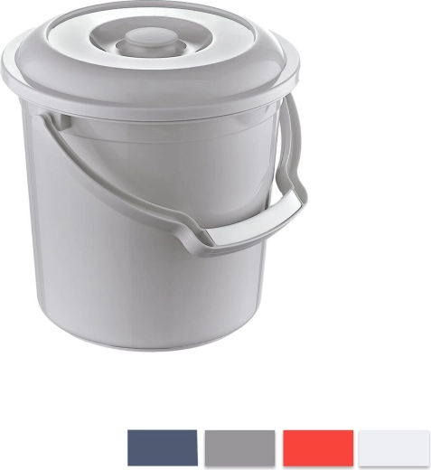 Hobby kunststof emmer met deksel 5 l (mix kleuren)