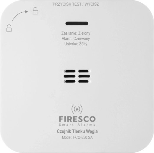 Autonome koolmonoxidedetector Firesco FCO-850 SA (levensduur 10 jaar)