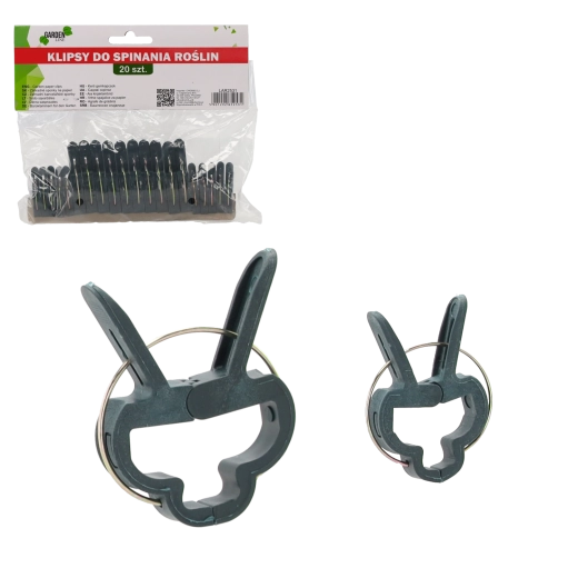 Set van 20 tuinklemmen voor planten 4,5 × 2,8 × 0,6 cm