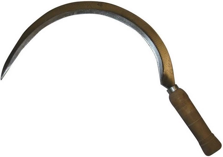 Sikkel met gekarteld lemmet 45 cm