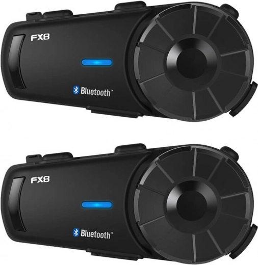 Intercom voor motorfietsen Fodsports FX8 - Dubbelpak