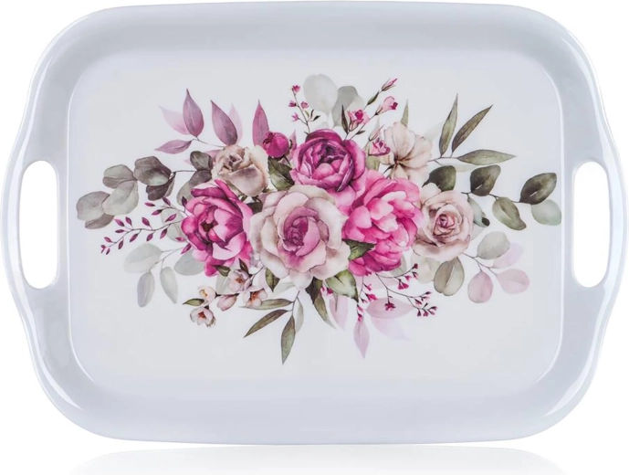 Dienblad ROSE 36 × 25,5 cm met handgrepen van melamine