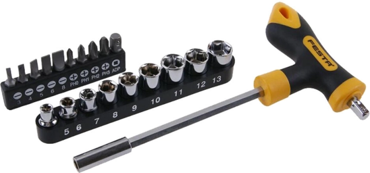 T-schroevendraaierset met bits, 20-delig FESTA