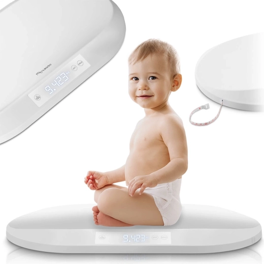 Elektronische babyweegschaal Nukido met meetlint en nauwkeurigheid van 5 g