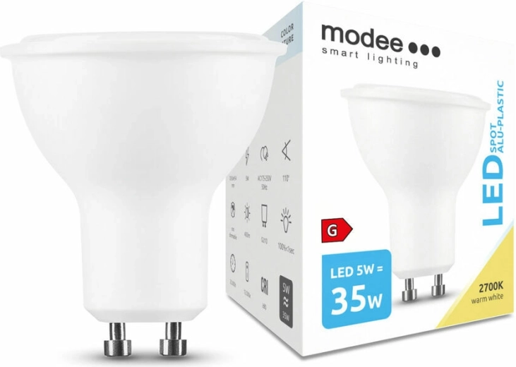 Modee LED spotlamp GU10 5 W, 400 lm, warm wit