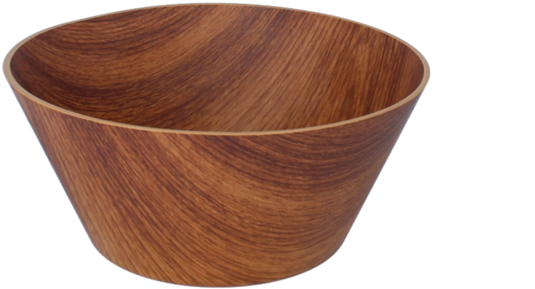 Kunststof slakom 24 cm, bruin (noten)