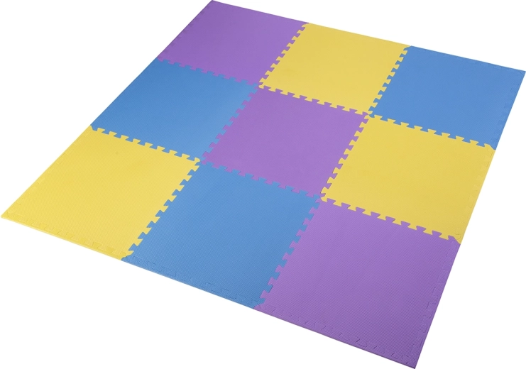 Beschermende puzzelmat van EVA-schuim geel‑blauw‑paars