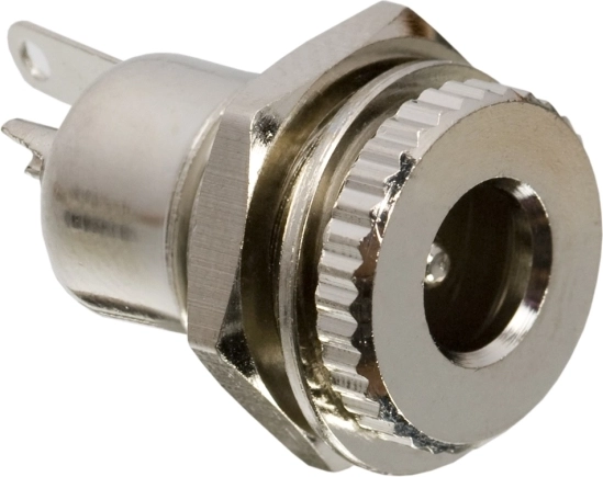 Metalen ingebouwde DC-aansluiting 5,5 × 2,5 mm