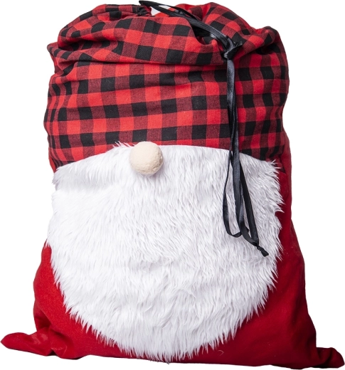 Kerstcadeauzak van polyester 87 × 56 cm met Santa-baardmotief