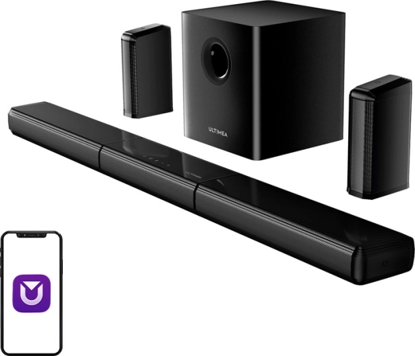 ULTIMEA Apollo S70 Ultra soundbar 7.1 met subwoofer en achterspeakers
