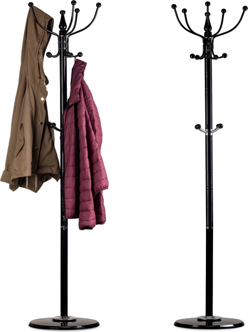 Staande kapstok voor kleding met marmeren voet ModernHome, zwart