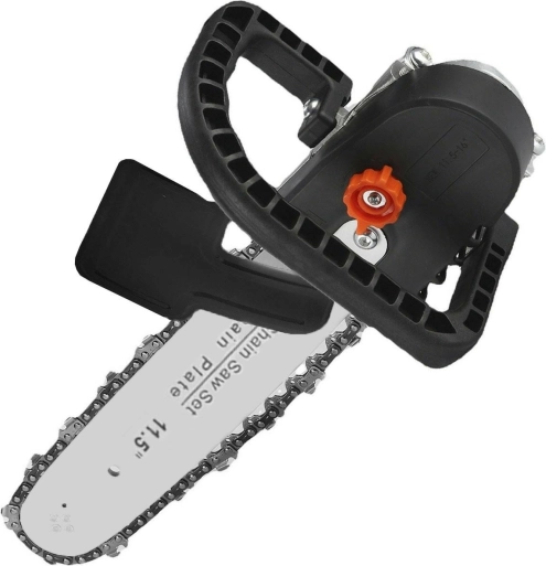 Adapter voor haakse slijper naar kettingzaag