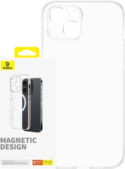 Magnetische hoes Baseus OS-Lucent voor iPhone 15 Plus transparant