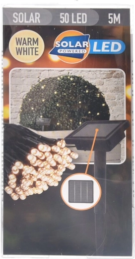 Solarlampjesslinger LED geel 50 LED