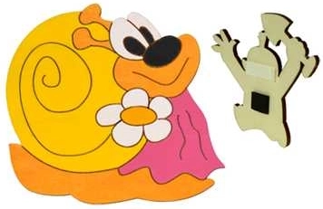 Houten Decoratieve Magneet Slakvorm