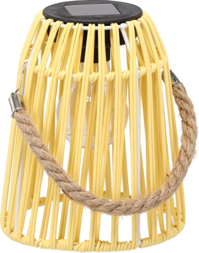 Zonne- tuinlantaarn geel 18 cm met LED
