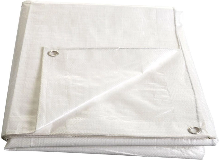 Wit dekzeil met ogen 3 × 5 m, 140 g/m², gelamineerd