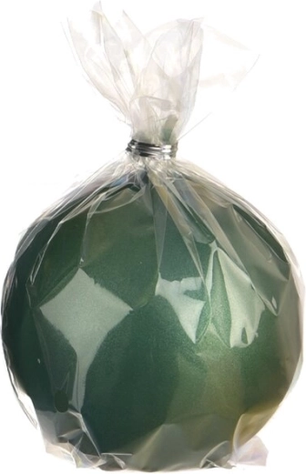 Kaars bol mat metallic groen 8 cm