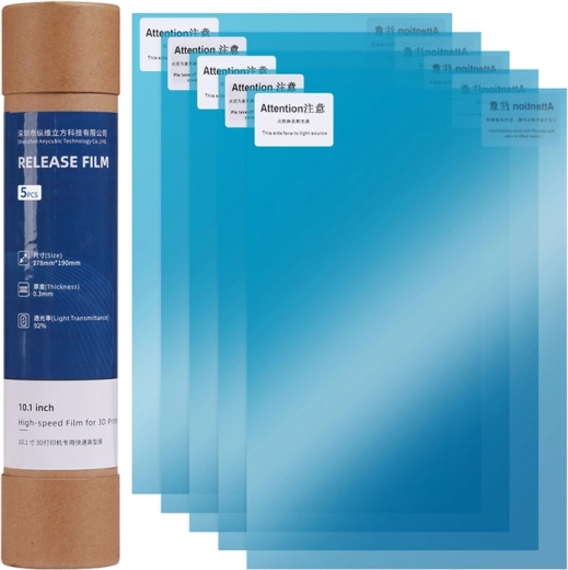 Snel verwisselbare FEP-folie 10,1" voor Anycubic Photon Mono M5s / M5s Pro / M7 / M7 Pro (5 stuks)