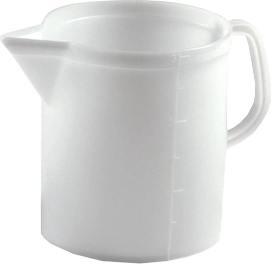 Kunststof maatkan 5 l met maatverdeling – wit