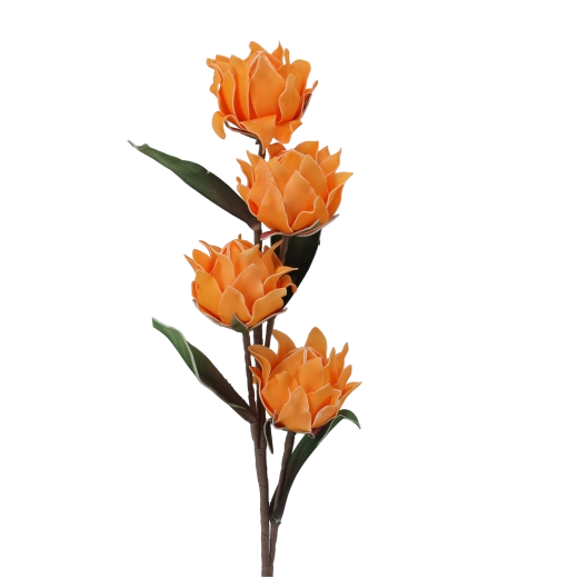 Decoratieve kunstbloem 88 cm oranje