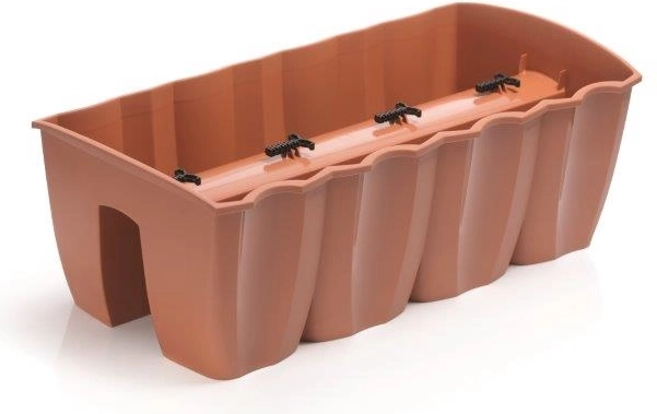 Balkonbak voor leuning Crown 58 cm terracotta