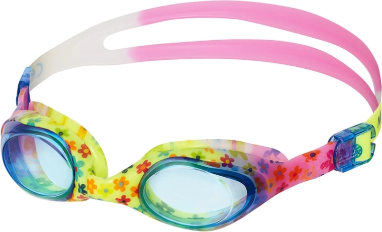 Kinderzwembril NILS Aqua NQG170FAF met bloemenprint blauw