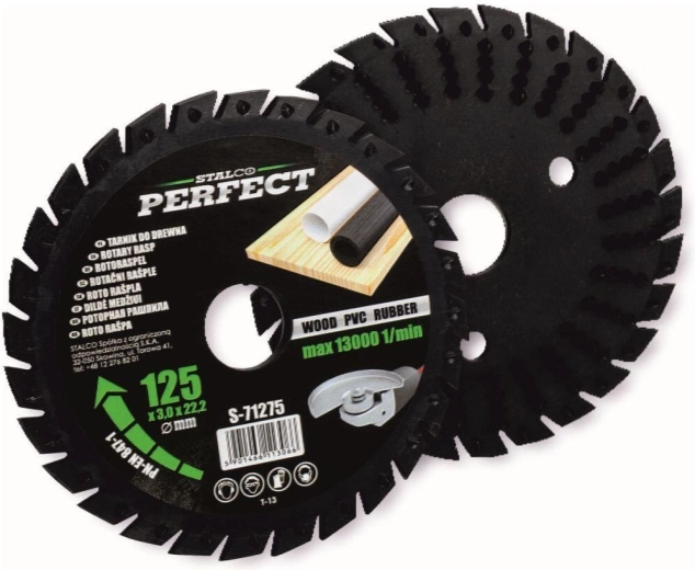 Universele roterende schijf 125 × 3,0 × 22,2 mm voor haakse slijpers STALCO