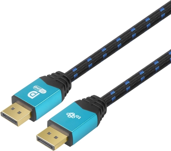 DisplayPort-kabel 8K UHD met blauwe connectoren 2 m