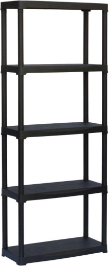 Kunststof stelling 700 × 300 × 1760 mm, 5 legborden