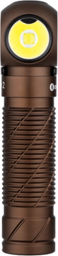 Olight Perun 2 Desert Tan – compacte haakse zaklamp 2500 lm met oplaadbare 21700-accu
