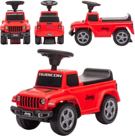 Kinder loopauto Jeep Rubicon met geluid, rood