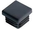 Vierkante LDPE dop 35 mm, zwart (10 stuks)