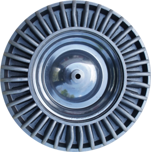 Wiel van massief rubber met stalen velg 390 mm