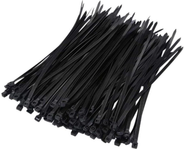 Zelfsluitende kabelbinders 3,6 × 120 mm, zwart (100 stuks)