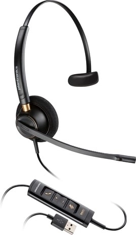 Enkelzijdige headset POLY EncorePro 515 met USB-A