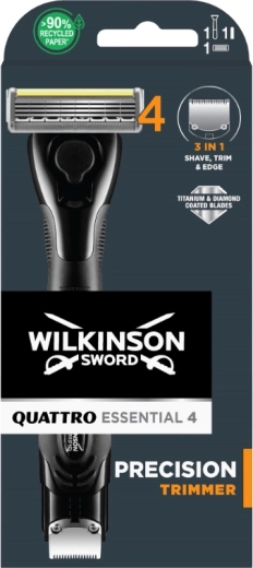 Wilkinson Quattro Essential heren scheermes met trimmer