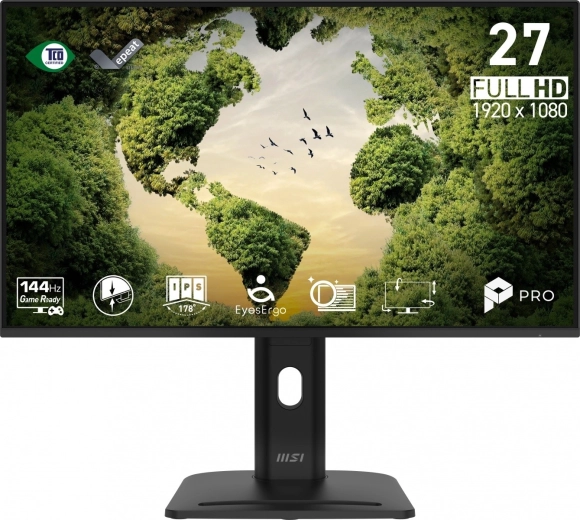 MSI PRO MP275PGN 27" gebogen FHD-monitor 144 Hz zwart