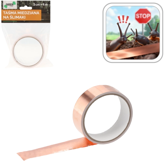 Koperen slakkentape 3 cm x 4 m