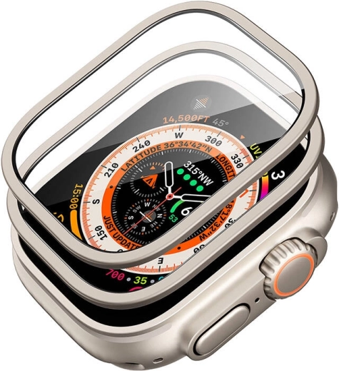 Beschermset voor Apple Watch Ultra ESR 49mm (hoesje + glas) (titaan)